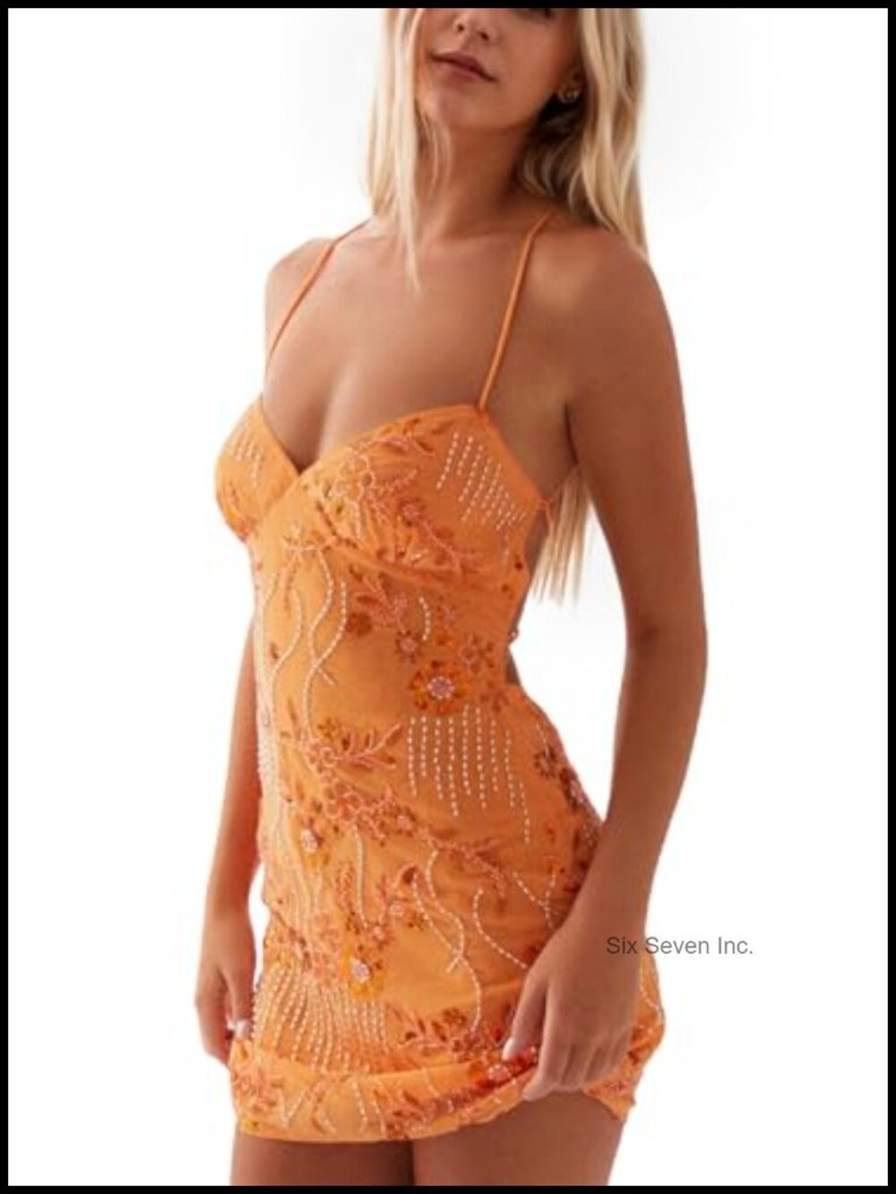 Sequin Rhinestone Sleeveless Backless Deep V Neck Mini Dress Club Party Night